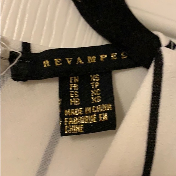 Striped Black & White Jumpsuit - Picture 3 of 3